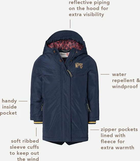 Noppies Jas Neerijnen - Black Iris - Maat 116 8 Noppies Jas Neerijnen - Black Iris - Maat 116 - Afbeelding 6