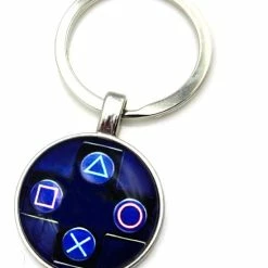 No Evil Sleutelhanger Playstation Joystick Knoppen Spelcomputer Game Glas