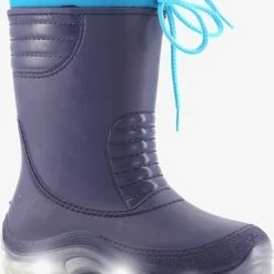 Mountain Peak Gevoerde Kinder Regenlaarzen Lampjes - Blauw - Maat 32/33