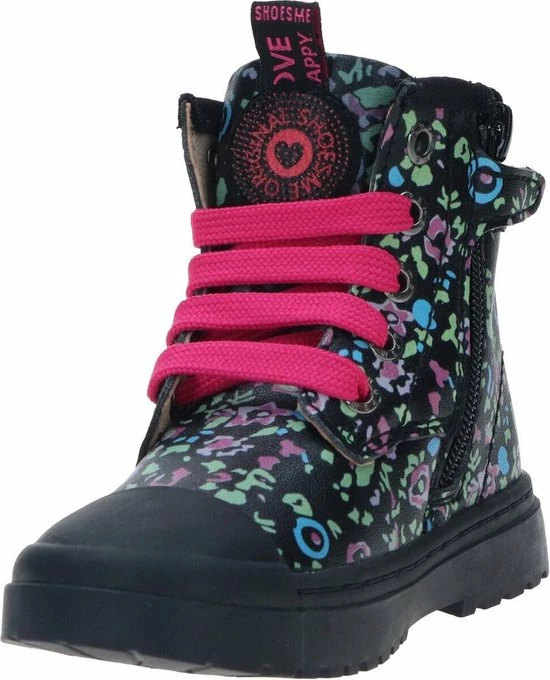 Bikerboots | Meisjes | Black Multicolor Pattern | Leer | Shoesme | Maat 26 10 Bikerboots | Meisjes | Black Multicolor Pattern | Leer | Shoesme | Maat 26 - Afbeelding 8