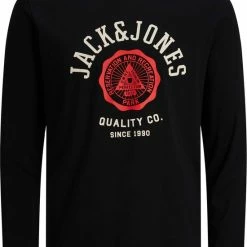 JACK & JONES JUNIOR JACK&JONES JUNIOR JJELOGO TEE LS O-NECK 2COL AW22 NOOS JNR Jongens T-shirt - Maat 140