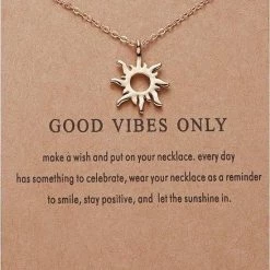 Kasey Good Vibes Only Ketting - Zon Hanger Aan Ketting