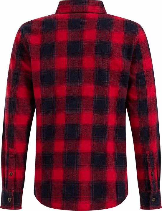 WE Fashion Jongens Geruit Overhemd - Rood - Maat 122/128 5 WE Fashion Jongens Geruit Overhemd - Rood - Maat 122/128 - Afbeelding 3