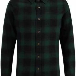 WE Fashion Jongens Geruit Overhemd - Donkergroen - Maat 110/116
