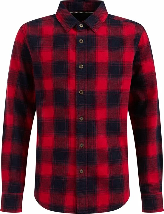 WE Fashion Jongens Geruit Overhemd - Rood - Maat 158/164 3 WE Fashion Jongens Geruit Overhemd - Rood - Maat 158/164