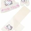 Hello Kitty Winterset - Handschoenen, Muts En Sjaal - Model "Fluffy Kitty" - Roomwit - 48 Cm - 100% Acryl -JACK & JONES JUNIOR winkel 550x717