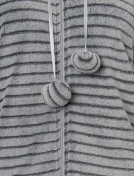 Cocodream Quality Cocodream Meisjes Onesie Fleece | MAAT 164 | Schaduwstreep Rabbit | Grijs 5 Cocodream Quality Cocodream Meisjes Onesie Fleece | MAAT 164 | Schaduwstreep Rabbit | Grijs - Afbeelding 3