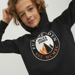JACK & JONES JUNIOR JACK&JONES JUNIOR JCOISIAH SWEAT HOOD FST JNR Jongens Trui - Maat 164 -JACK & JONES JUNIOR winkel 550x733 73