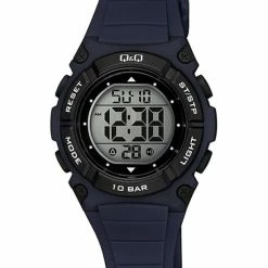 Q&Q-digitaal-Donker Blauw-Kinderhorloge-Waterdicht-Zwemmen/Sporten-Alarm-Stopwatch-Backlight.