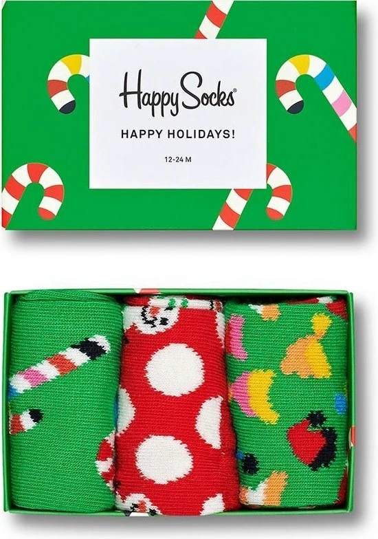 Happy Socks Sokken Kids Holiday Gift Box Groen Maat:2-4 Jaar 3 Happy Socks Sokken Kids Holiday Gift Box Groen Maat:2-4 Jaar