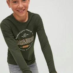 JACK & JONES JUNIOR JACK&JONES JUNIOR JJSTAMP TEE LS CREW NECK 2PK MP JNR Jongens T-shirt - Maat 152 -JACK & JONES JUNIOR winkel 550x785 3