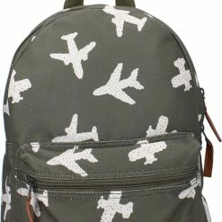 Kidzroom Adore More Rugzak - 2 T/m 6 Jaar - Groen - Vliegtuig