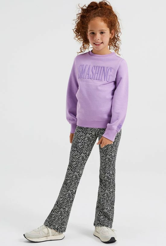 WE Fashion Meisjes Flared Legging Met Dessin 6 WE Fashion Meisjes Flared Legging Met Dessin - Afbeelding 4