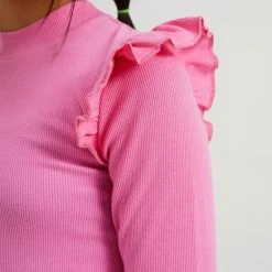 WE Fashion Meisjes T-shirt Met Volants En Ribstructuur - Maat 134/140 -JACK & JONES JUNIOR winkel 550x825 47