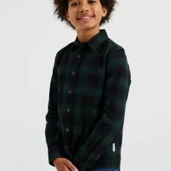 WE Fashion Jongens Geruit Overhemd - Donkergroen - Maat 110/116 -JACK & JONES JUNIOR winkel 550x825 61