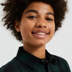 WE Fashion Jongens Geruit Overhemd - Donkergroen - Maat 110/116 -JACK & JONES JUNIOR winkel 550x825 63