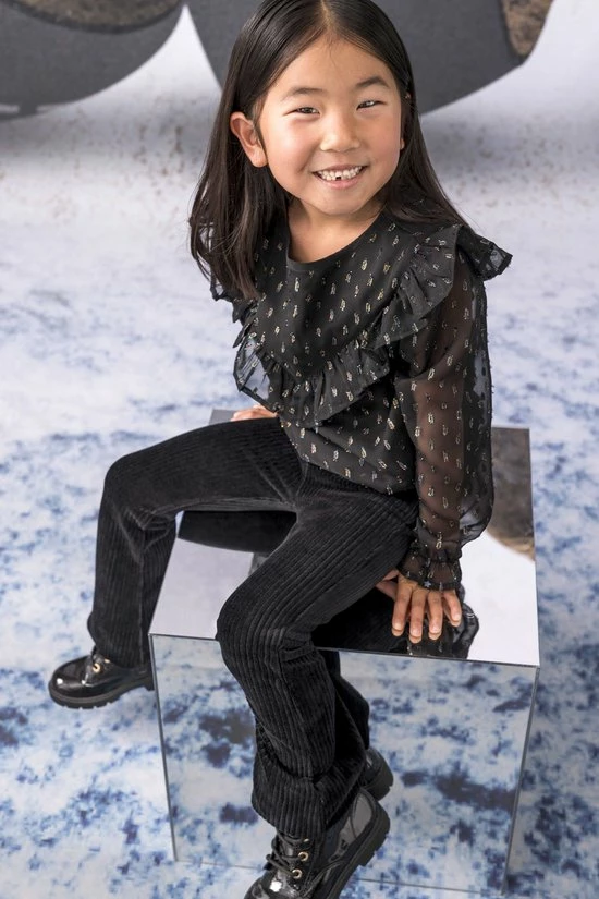 WE Fashion Meisjes Velvet Flared Legging Van Ribstof - Maat 104 10 WE Fashion Meisjes Velvet Flared Legging Van Ribstof - Maat 104 - Afbeelding 8